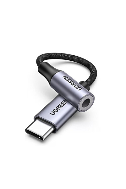 Ugreen Adaptor audio AV161, convertor Type-C la Jack 3.5mm, gri, 80154