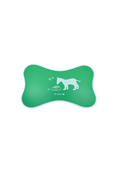 Doty Covoras Happy Puppy, din plastic, suport pentru bolurile de mancare sau apa, forma os, 50x30 cm, ver
