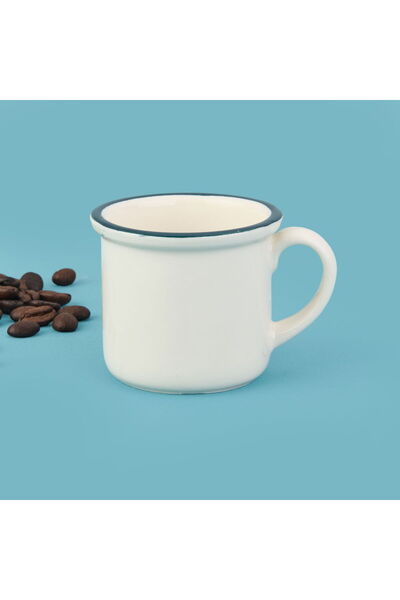 ASPARTAM Kitchen Zest Coffee Cup - Cream / Blue - 90 ml