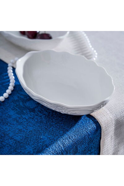 MATMEL King Oval Plate - Off White - 16 cm