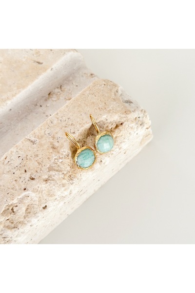 Vesce Atelier أقراط من الحجر الطبيعي أنتو أمازونيت