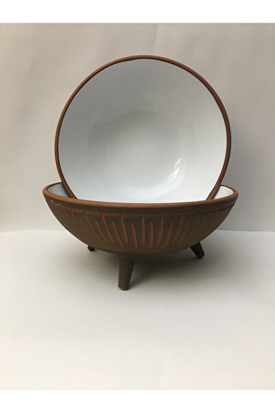 Ecrin Üç Ayaklı Sırlı Kase