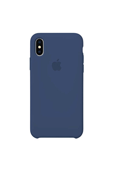 Apple Silicone Case for iPhone Xs, Blue Jeans