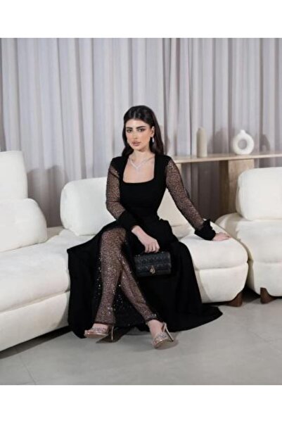 HOOR DRESSES فستان اسود سهره مناسب خامه باربي براند حور الياسمين