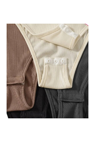 Fstyle A 4-piece bodysuit set with different designs, a distinctive body shape, used with clothes such as jeans or coats