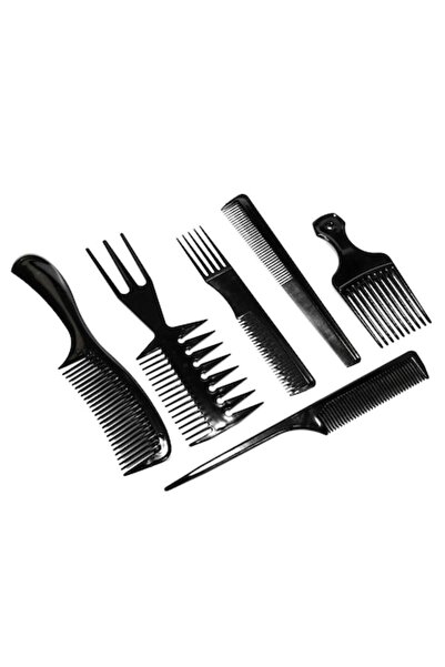 SHOPIENS Set 6 piepteni de diferite marimi si forme Shopiens, din plastic negru