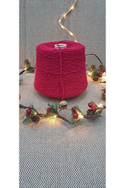 cashmere&wool Örgü ipi 3 nm buklet örgü ipi 1 kg bobin fuşya