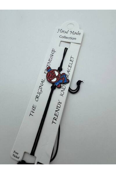 Herşey Nota Örümcek Adam Figürlü Ayarlanabilir Unisex Bileklik – Marvel Tarzı...