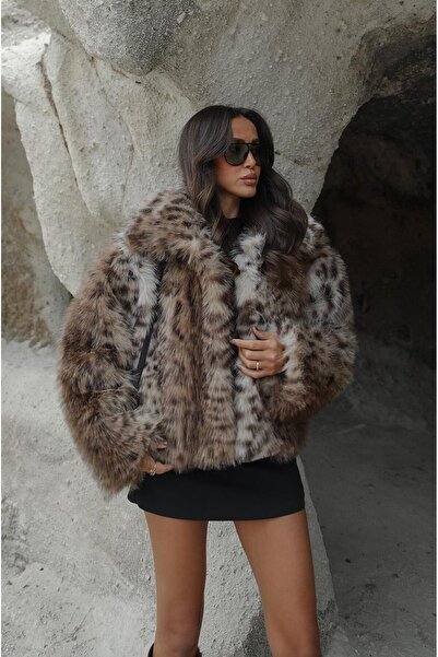 Havoş Leopard Patterned Layered Collar Fur