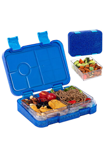 Choice 2 5 LF Blue Portable Sealed Lunch Box Student Bento Box Microwave Avai...