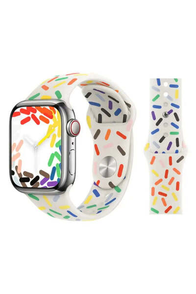 Apple Curea Ceas Watch Silicon White Pride 42/44/45/46/49mm