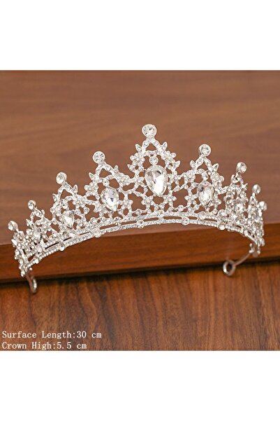Choice8 Silver Color Bridal Tiara Hair Crown Wedding Hair Accessories For Women Silver Color Crown For Brida