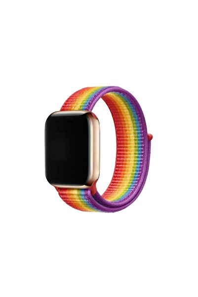 Apple Curea Ceas Watch Nylon Rainbow 42/44/45/46/49mm