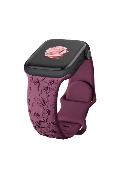 Apple Curea Ceas Watch Silicon Floral Cherry 42/44/45/46/49mm