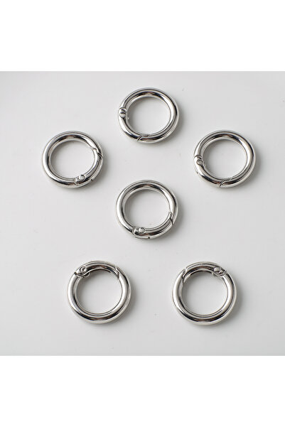 Choice خاتم فضي مكون من 6 قطع من مشابك تثبيت على شكل قلب ونجمة ومشابك جراد ال...