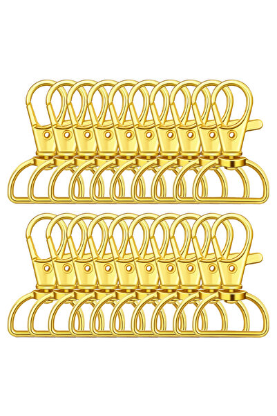Choice 30PCS Gold 30-Pack Swivel Buckle Strap D-Ring Lanyard Spring Hook Keyc...