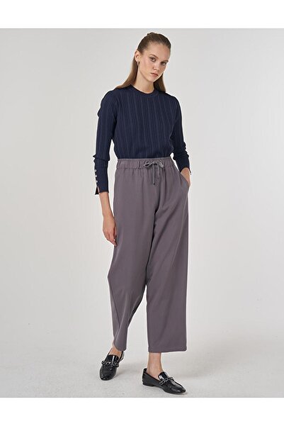 Kayra Удобни панталони от Lyocell в цвят антрацит