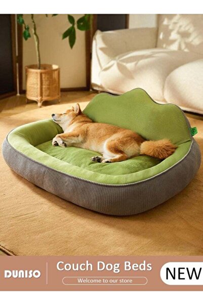 fun zone سرير DUNISO مستطيل للكلاب مع مسند ظهر، سرير ناعم للحيوانات الأليفة م...
