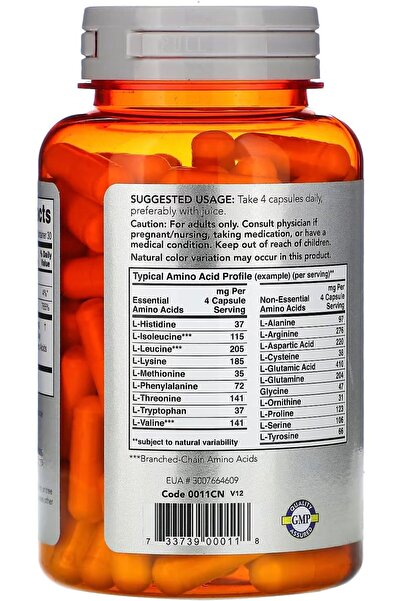 Now Foods Sports Amino Complete Glutamine & Arginine & Ornithine Gh 120 Veg Caps