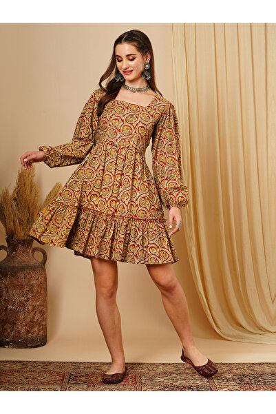 Globus By Styli فستان قصير متعدد الجيوب بزخارف عرقية