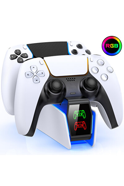 Choice محطة شحن وحدة التحكم FC300 لشاحن بلاي ستيشن 5 المزدوج السريع مع مؤشر L...