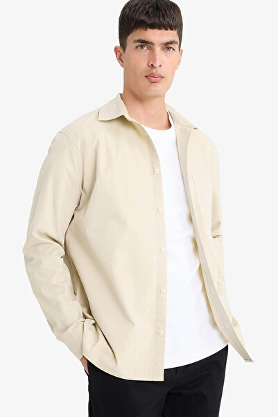 DeFacto Béžová pánská košile E8112AX/BG359