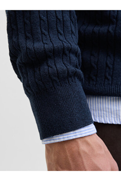 Jack & Jones JJEEMIL Textured Cable Knit Sweater