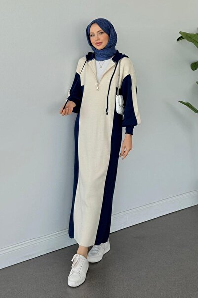 Hazamoda Samira Kapşonlu Spor Elbise Lacivert