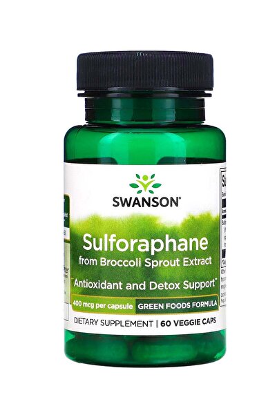 SWANSON السلفورافان من مستخلص براعم البروكلي، 400 ميكروغرام، 60 كبسولة نباتية