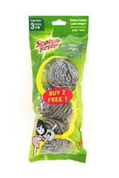 Scotch Brite 3M METALIC SPIRALBALL(BLISTER PK)2+1FREE