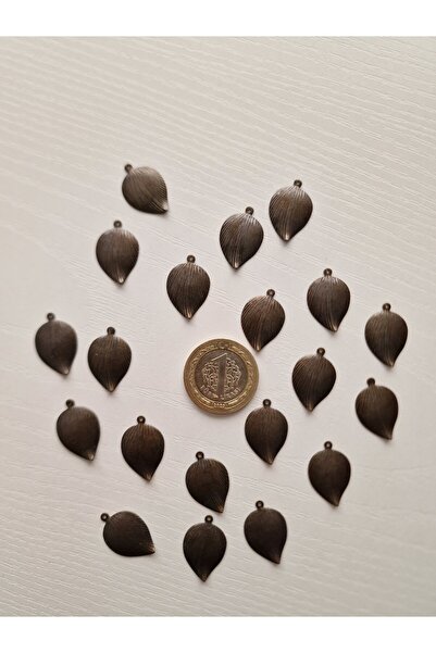 Hobi Kafe 20 قطعة من الملحقات المعدنية القابلة للزرع على شكل ورقة