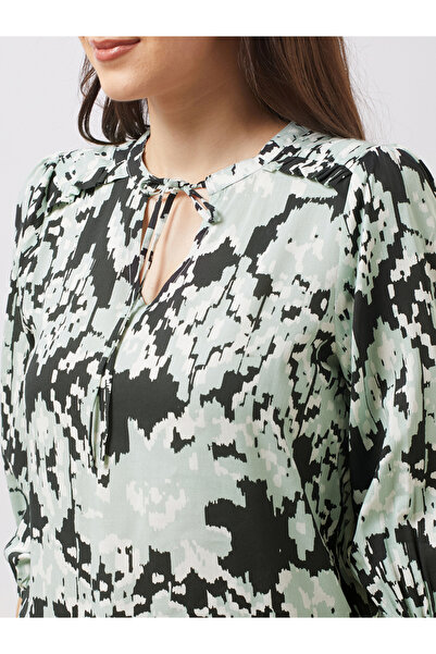 Globus By Styli Multi All Over Print Tie-Up Detail Top