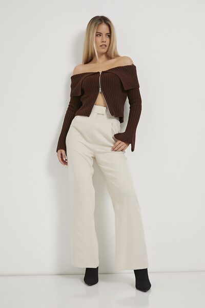 Arma Life Armalife 3108 Beli Elastic Cirt Closure Palazzo Women's Pants