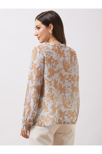 Globus By Styli Multi Ruffle Detail Georgette Top