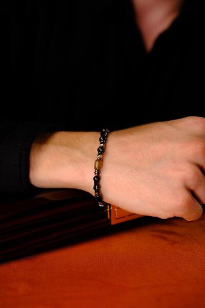 dergah tesbih Brățară exclusivă de agat și hematit