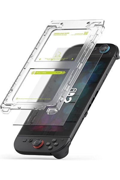 Ringke واقي شاشة سهل الانزلاق لجهاز Nintendo Switch 2 مع أداة التثبيت [عبوة من قطعتين]