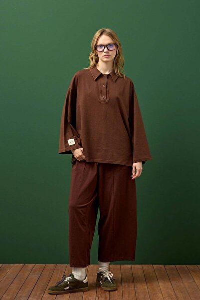 Ceylan Otantik Σοκολατένιο κορμάκι με λαιμόκοψη