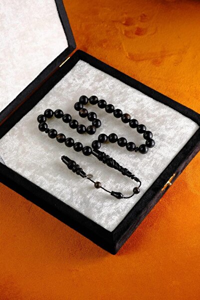 dergah tesbih Üstad Yusuf Cevher Özel Oyma İmame Abanoz Ağacı Tesbih