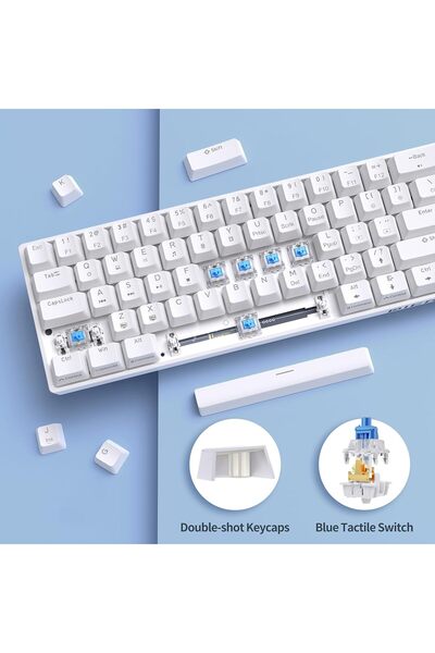 Generic DIERYA DK61SE 60% Mechanical Gaming Keyboard, 61 Keys Anti-Ghosting, LED Backlight, Ultra-Compact Mi