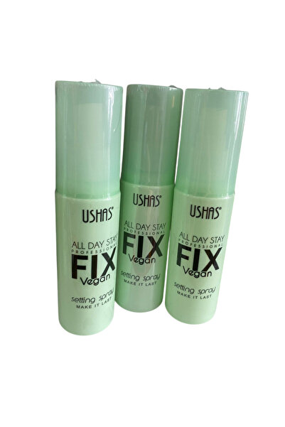 Ushas Cosmetics Set of 3 Ushas All Day Stay Fix Vegan Hairspray – Long-lastin...