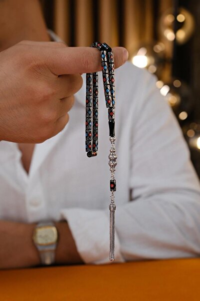 dergah tesbih Hüseyin Altunkaynak İşçiliği Erzurum Oltu Taşı Mercan Firuze İşleme Tesbih