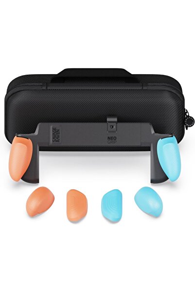 Savage Raven مجموعة NeoGrip لجهاز Nintendo Switch 2 - أزرق نيون وأحمر نيون