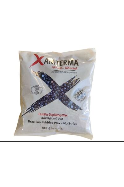 XANITERMA شمع الحصى الايطالي - نعومة وأرقى - بدون شرائح - شمع زانيتيرما اسواد1000 جرام