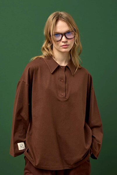 Ceylan Otantik Σοκολατένιο κορμάκι με λαιμόκοψη