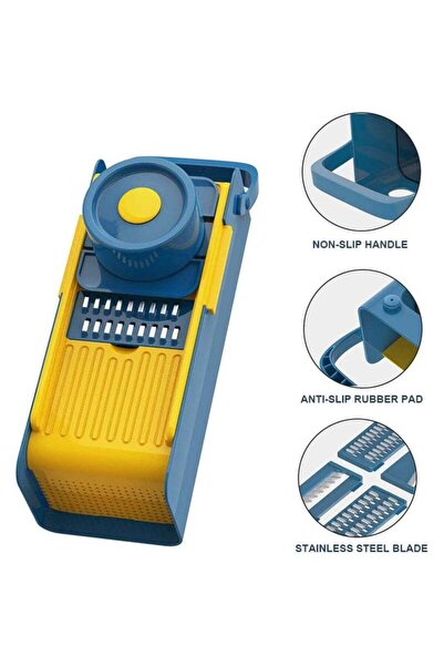 Yelajoy Vegetable Chopper,Slicer Chopper Grater Spiralizer 12-in-1 Interchangeable,With Basket & Container