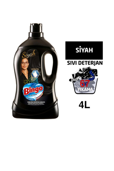 Bingo Siyah Sıvı Bakım Çamaşır Deterjanı 4 L