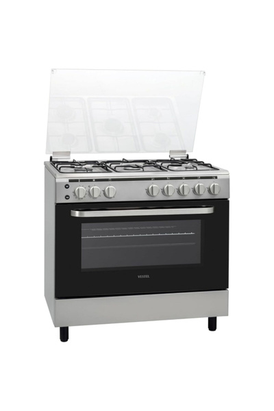 Vestel فرن غاز بخمسة شعلات وأمان كامل، 60 × 90 سم