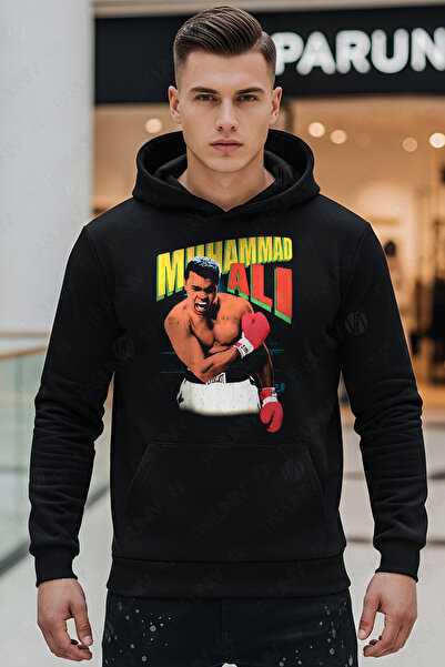 PARUNIV Hanorac barbati Muhammad Ali, Regular Fit, Bumbac Premium, Stil Casual