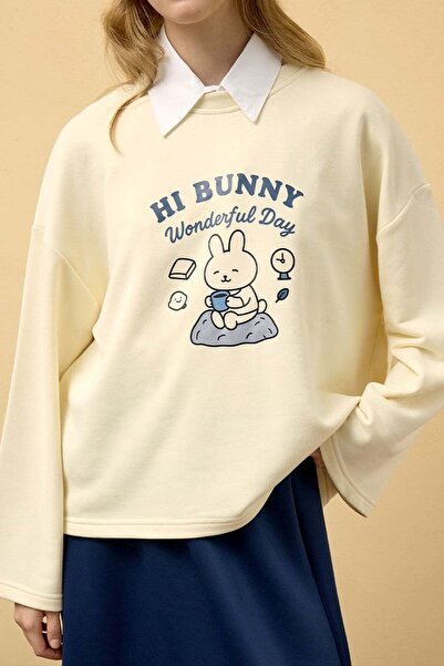 Ceylan Otantik Κορμάκι με 3 κορδόνια με στάμπα βουτυρίου κίτρινου χρώματος κουνελιού