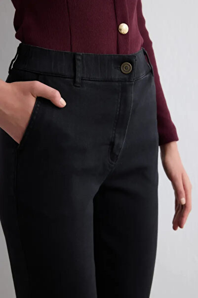 Gusto Denim Mom Pantolon - Siyah